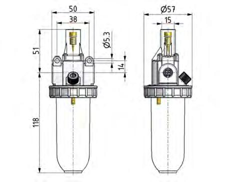 Lubricador G3/8'' Metálico Estándar 1