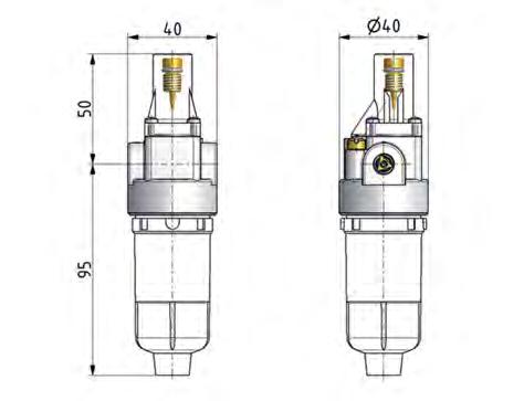 Lubricador G1/8'' Policarbonato Estándar 0