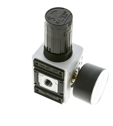 Regulador de presión de precisión para montaje de colector G1/4'' 2000l/min 0.1-2.0bar/1-29psi PA Futura 1