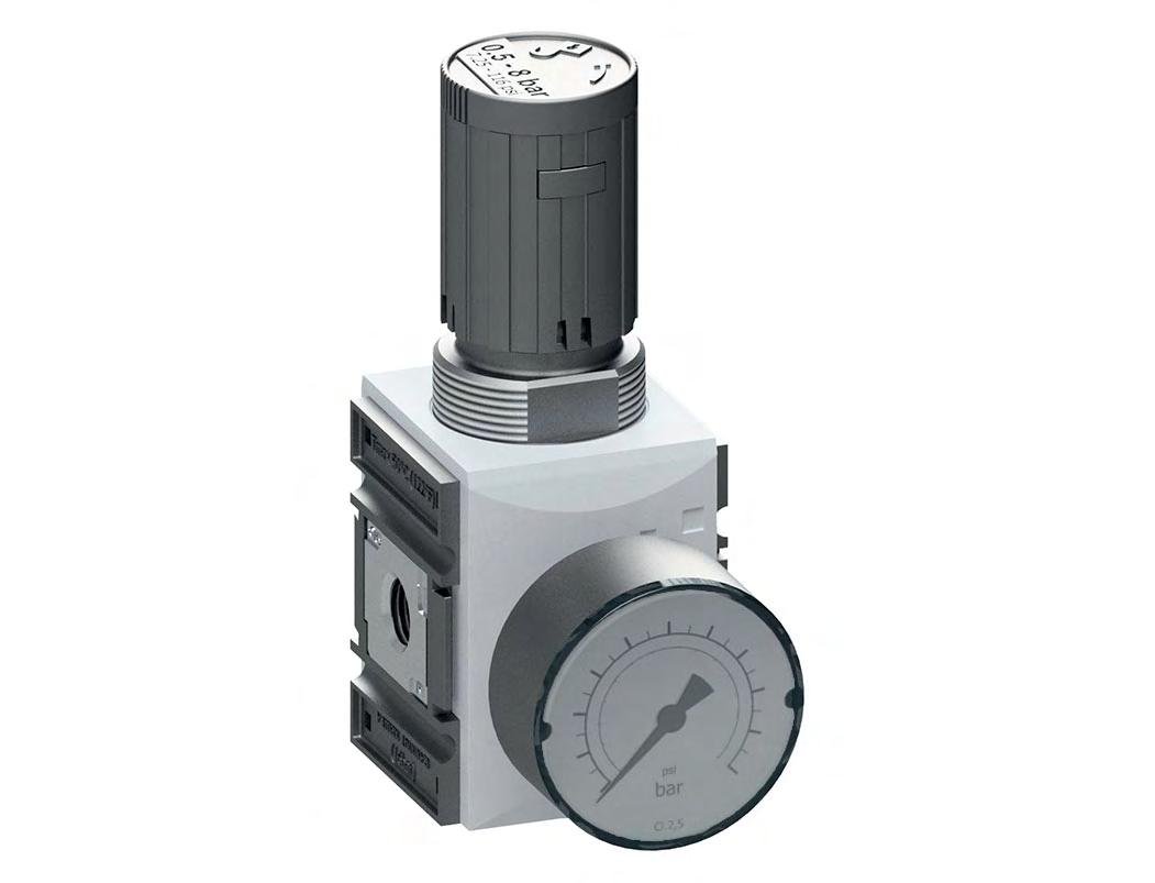 Regulador de presión para ensamblaje de colector G1/4''&3/8'' 2500l/min 0.5-16.0bar/7-232psi PA Futura 1