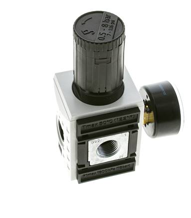 Regulador de presión para conjunto de colector G1/2'' y 3/8'' 5200l/min 0,5-8,0bar/7-116psi Futura 2