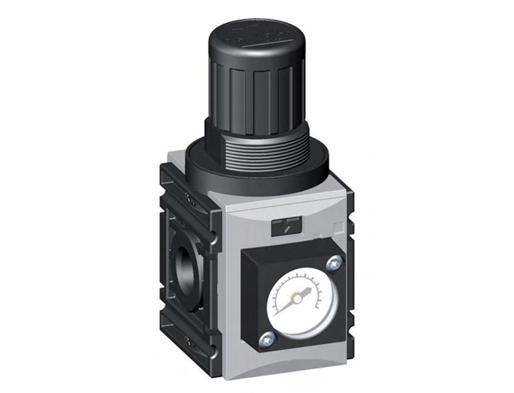 Regulador de presión para conjunto de colector G1/4'' 1000l/min 0,5-10,0bar/7-145psi Manómetro de 40 mm Futura 0
