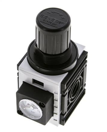 Regulador de presión para ensamblaje de colector G1/4'' 1000l/min 0.5-8.0bar/7-116psi PA Futura 0