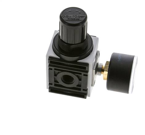 Regulador de presión para conjunto de colector G1/4'' 1000l/min 0,5-10,0bar/7-145psi Manómetro de 40 mm Futura 0