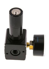 Regulador de presión de precisión G1/4'' 2100l/min 0.2-6.0bar/3-87psi Cilindro de fundición de zinc con cerradura Multifix 1