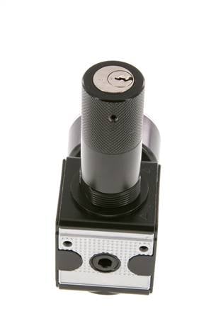 Regulador de presión de precisión G1/4'' 2100l/min 0.1-3.0bar/1-44psi Cilindro de fundición de zinc con cerradura Multifix 1