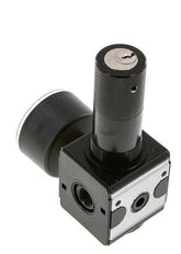 Regulador de presión G1/4'' 2100l/min 0.5-10.0bar/7-145psi Cilindro de fundición de zinc con bloqueo Multifix 1