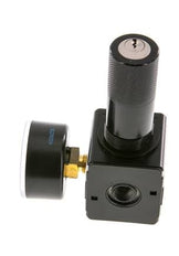 Regulador de presión G1/4'' 2100l/min 0.5-16.0bar/7-232psi Cilindro de fundición de zinc con bloqueo Multifix 1