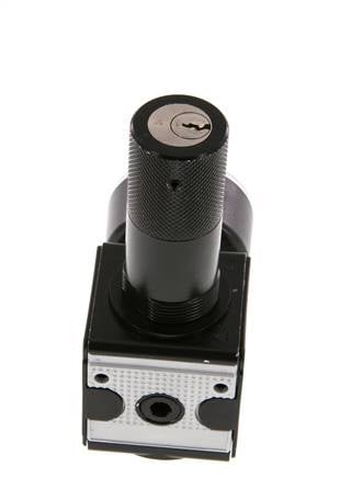 Regulador de presión G1/4'' 2100l/min 0.2-6.0bar/3-87psi Cilindro de fundición de zinc con bloqueo Multifix 1