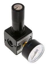 Regulador de presión G1/4'' 2100l/min 0.2-6.0bar/3-87psi Cilindro de fundición de zinc con bloqueo Multifix 1