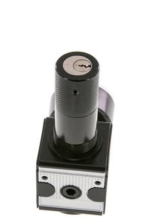 Regulador de presión G1/4'' 2100l/min 0.5-16.0bar/7-232psi Cilindro de fundición de zinc con bloqueo Multifix 1