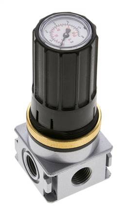 Regulador de presión para ensamblaje de colector G1/4''&1/8'' 1700l/min 0.1-3.0bar/1-44psi de fundición de zinc Multifix 0