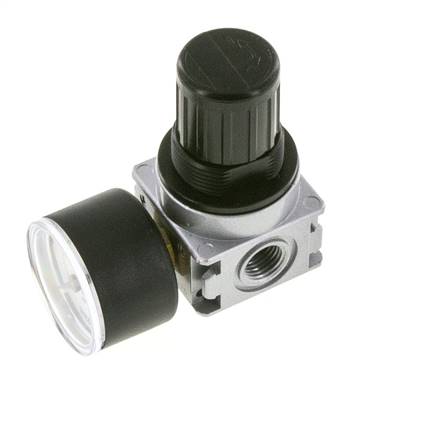 Regulador de presión G1/4'' 1450l/min 0,1-1,0bar/1-14psi Manómetro de 40 mm Multifix 0