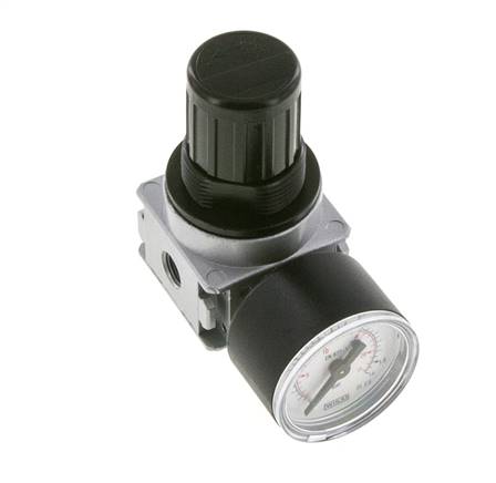 Regulador de presión G1/8'' 1450l/min 0,1-1,0bar/1-14psi Manómetro de 40 mm Multifix 0