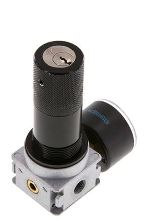 Regulador de presión G1/8'' 1450l/min 0,5-10,0bar/7-145psi Manómetro de 40 mm Cylinder Lock Multifix 0