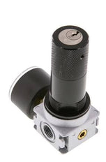 Regulador de presión G1/4'' 1450l/min 0.1-3.0bar/1-44psi de fundición de zinc con manómetro de 40 mm y cierre de cilindro Multifix 0