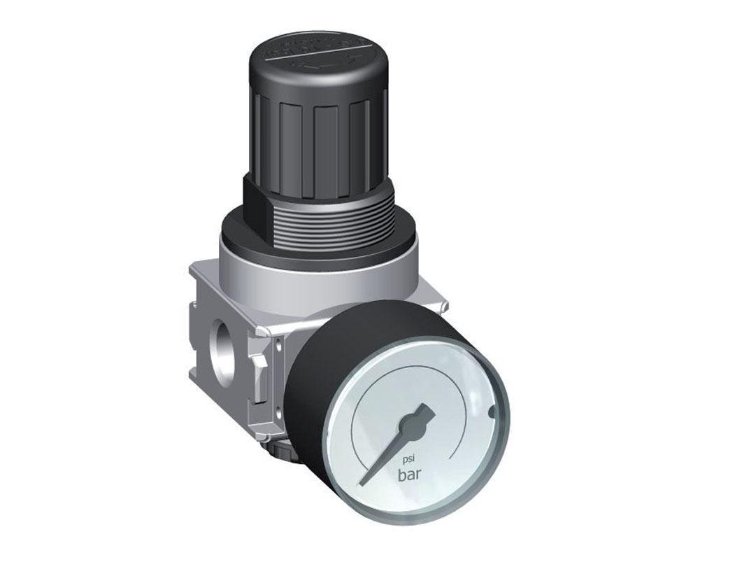 Regulador de presión para ensamblaje de colector G1/4'' 1450l/min 0.1-3.0bar/1-44psi Fundición de zinc 40 mm Manómetro Multifix 0