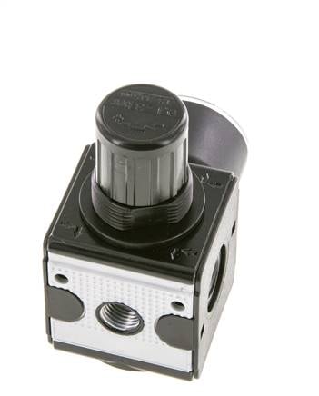 Regulador de presión para ensamblaje de colector G1/4'' 2250l/min 0.1-3.0bar/1-44psi de fundición de zinc con manómetro de 40 mm Multifix 1