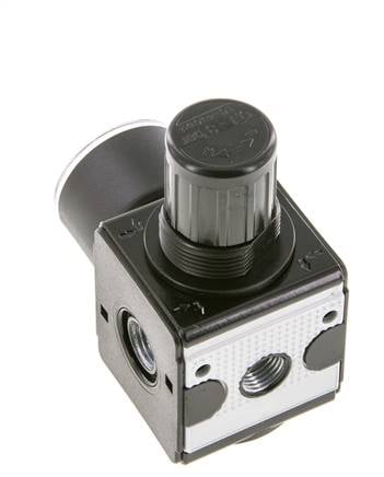 Regulador de presión para ensamblaje de colector G1/4'' 2250l/min 0.1-3.0bar/1-44psi de fundición de zinc con manómetro de 40 mm Multifix 1