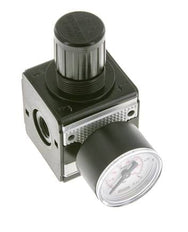 Regulador de presión para ensamblaje de colector G1/4'' 2250l/min 0.5-16.0bar/7-232psi de fundición de zinc Manómetro de 40 mm Multifix 1