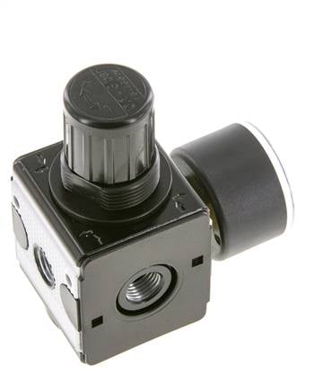 Regulador de presión para ensamblaje de colector G1/4'' 2250l/min 0.1-3.0bar/1-44psi de fundición de zinc con manómetro de 40 mm Multifix 1