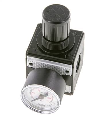 Regulador de presión para ensamblaje de colector G1/4'' 2250l/min 0.5-10.0bar/7-145psi Fundición de zinc Manómetro de 40 mm Multifix 1