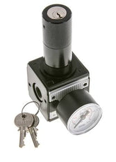 Regulador de presión para ensamblaje de colector G1/4'' 2250l/min 0.1-3.0bar/1-44psi Fundición de zinc 40 mm Manómetro Multifix 1