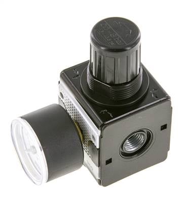 Regulador de presión para ensamblaje de colector G1/4'' 2250l/min 0.1-3.0bar/1-44psi de fundición de zinc con manómetro de 40 mm Multifix 1