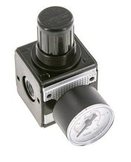 Regulador de presión para ensamblaje de colector G1/4'' 2250l/min 0.1-3.0bar/1-44psi de fundición de zinc con manómetro de 40 mm Multifix 1
