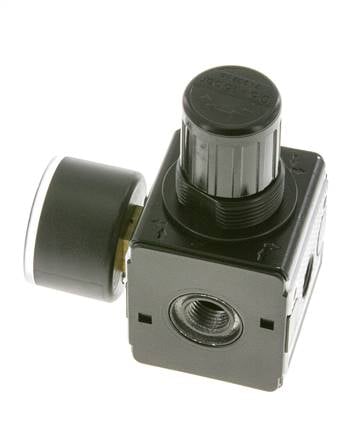 Regulador de presión para ensamblaje de colector G1/4'' 2250l/min 0.5-16.0bar/7-232psi de fundición de zinc Manómetro de 40 mm Multifix 1