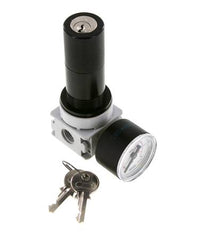 Regulador de presión G1/4'' 700l/min 0,1-3,0bar/1-44psi Manómetro de 40 mm Bloqueo de cilindro Multifix 0