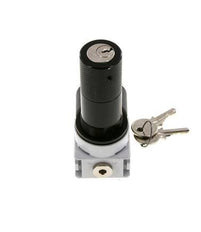Regulador de presión G1/4'' 700l/min 0,1-3,0bar/1-44psi Manómetro de 40 mm Bloqueo de cilindro Multifix 0