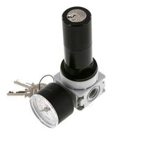 Regulador de presión G1/4'' 700l/min 0,2-6,0bar/3-87psi Manómetro de 40 mm Cylinder Lock Multifix 0
