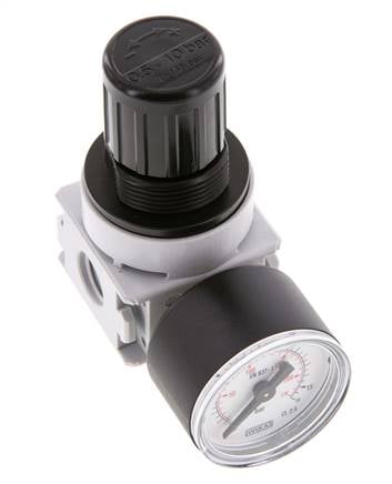 Regulador de presión G1/4'' 700l/min 0,1-3,0bar/1-44psi Manómetro de 40 mm Multifix 0