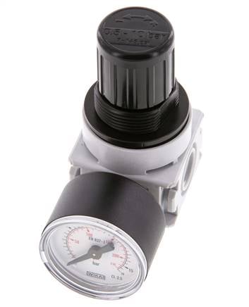 Regulador de presión G1/4'' 700l/min 0,1-3,0bar/1-44psi Manómetro de 40 mm Multifix 0