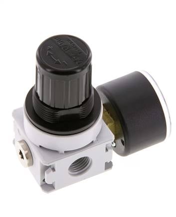 Regulador de presión G1/4'' 700l/min 0,5-10,0bar/7-145psi Manómetro de 40 mm Multifix 0