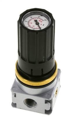 Regulador de presión G1/4'' 1450l/min 0.1-3.0bar/1-44psi Perilla de fundición de zinc con manómetro Multifix 0