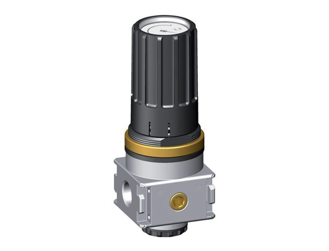 Regulador de presión G1/4'' 1450l/min 0.1-3.0bar/1-44psi Perilla de fundición de zinc con manómetro Multifix 0