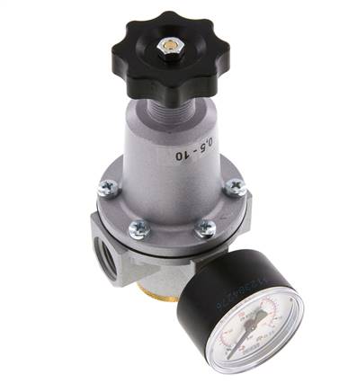 Regulador de presión G1/2'' 2100l/min 0.2-6.0bar/3-87psi de fundición de zinc Estándar 2