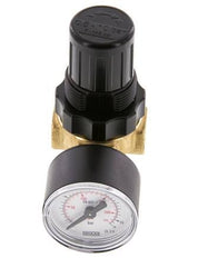 Regulador de presión G1/4'' 330l/min 0.5-10.0bar/7-145psi Aire Agua Latón Estándar 0