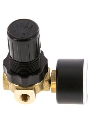 Regulador de presión G1/4'' 330l/min 0.1-3.0bar/1-44psi Aire Agua Latón Estándar 0