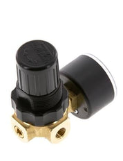 Regulador de presión G1/4'' 330l/min 0.5-10.0bar/7-145psi Aire Agua Latón Estándar 0