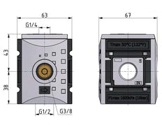 Distribuidor G1/2x1/4x3/8 7250 l/min Futura 2