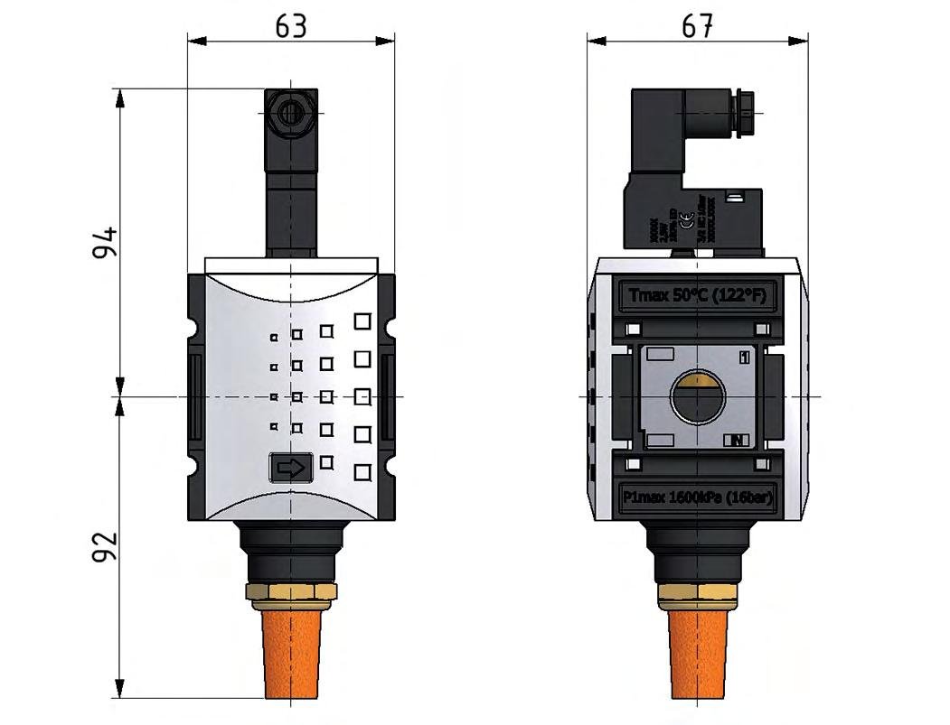 Válvula 3/2 G3/8 115VAC 4300 l/min Futura 2
