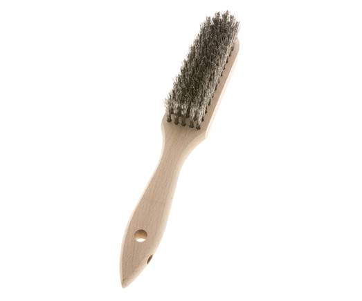 Cepillo manual de alambre de acero inoxidable corrugado de 5 filas