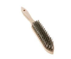 Cepillo manual de alambre de acero inoxidable corrugado de 5 filas