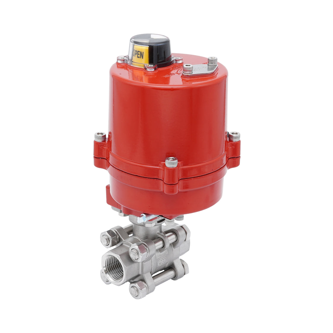Válvula de Bola Eléctrica de Acero Inoxidable 2 Vías Rp 3/8'' 12 V AC/DC