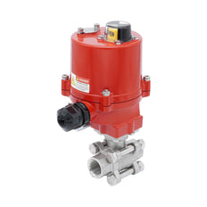 Válvula de Bola Eléctrica de Acero Inoxidable 2 Vías Rp 1/2'' 12 V AC/DC