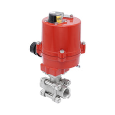 Válvula de Bola Eléctrica de Acero Inoxidable 2 Vías Rp 1/4'' 12 V AC/DC