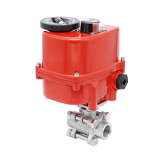 Válvula de Bola Eléctrica Modulante de Acero Inoxidable 2 Vías Rp 1/2'' 24 V AC/DC